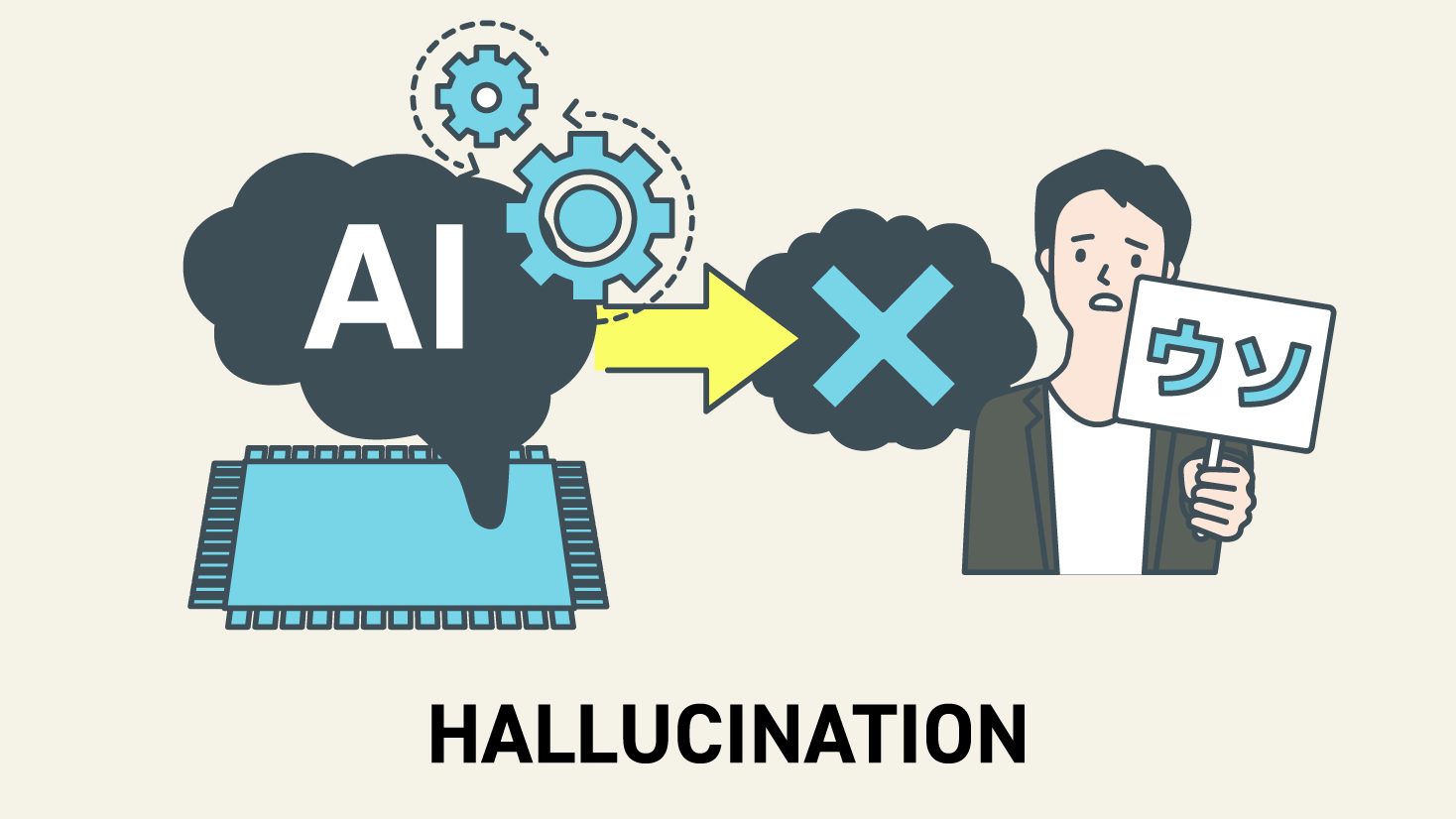 ハルシネーションを想起させるイラスト