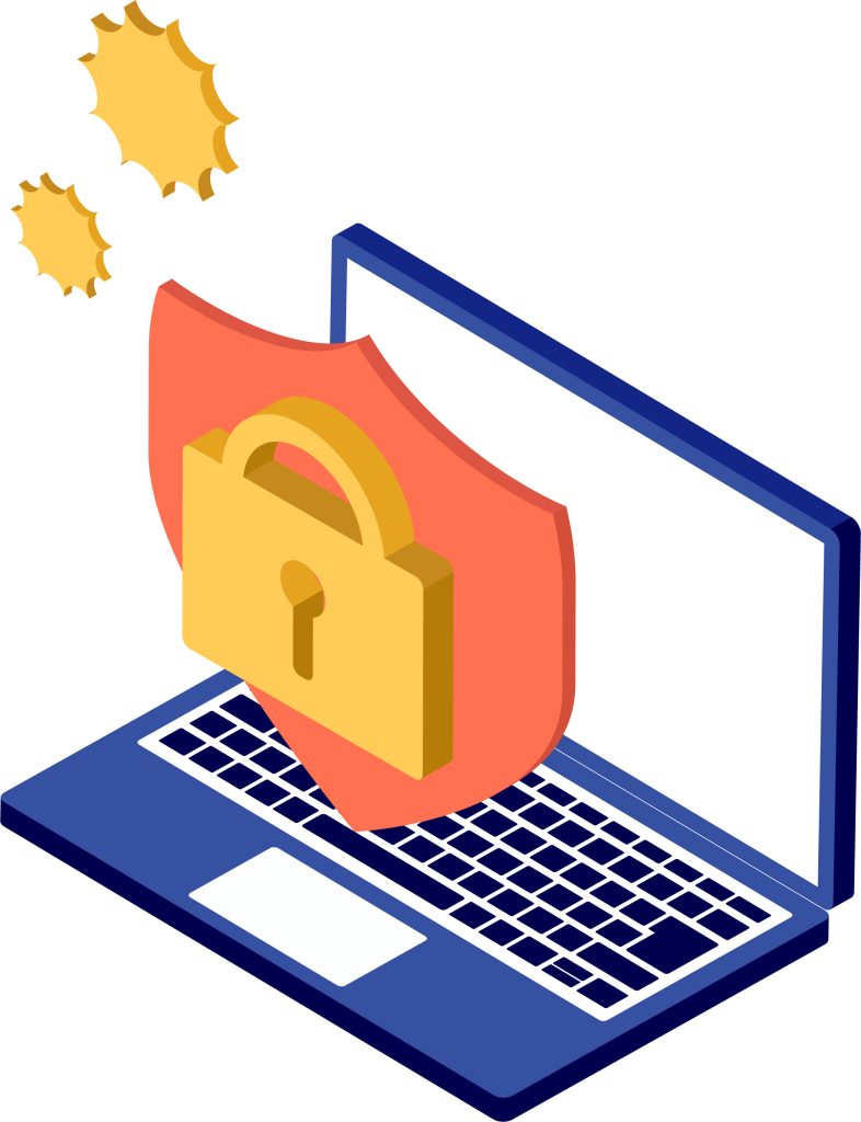 セキュリティ対策をしているPCのイメージ画像